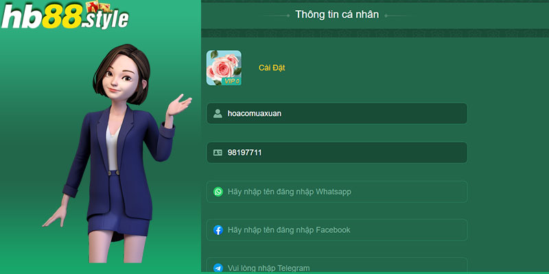 Người chơi điền đầy đủ thông tin nhà cái yêu cầu